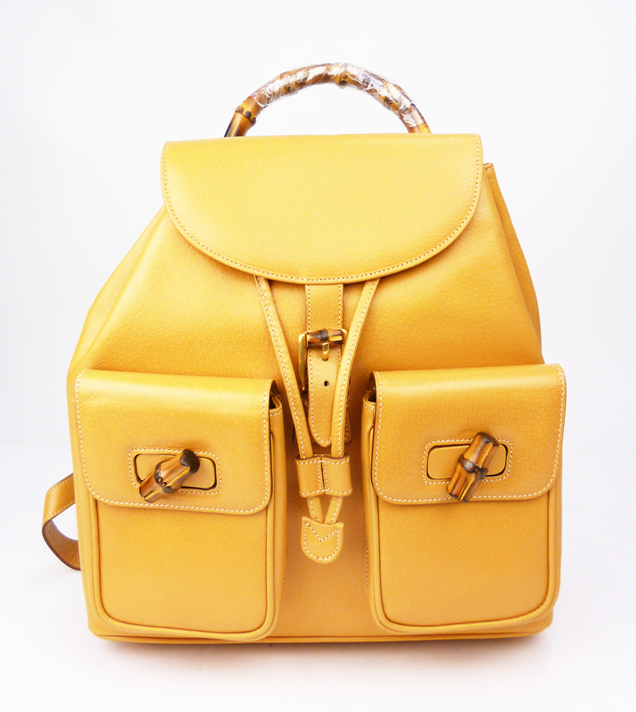 「【期間限定SALE】GUCCI(グッチ) バンブーリュック イエロー【中古/美品】」のアイキャッチ